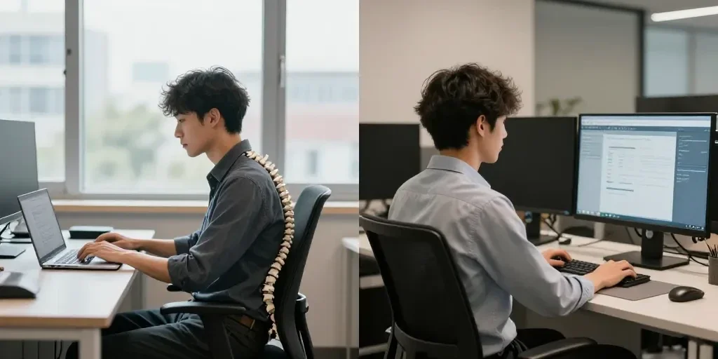 Portable vs bureau deux écrans : le match posture